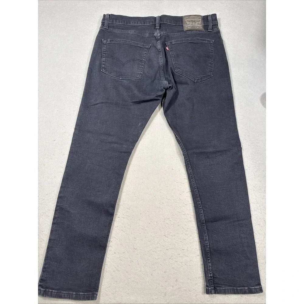 Levi's 512 Jeans Mens 36X30 NAVY Blue Slim Taper Dark Wash Denim